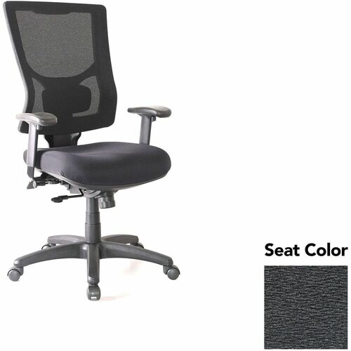 Lorell Hi-back Chair,MeshBack,20.88"x20.5"x41.38"-44.88",Azurean