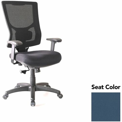 Lorell Hi-Back Chair,Mesh Back,20.88"x20.5"x40.5"-44",Ocean