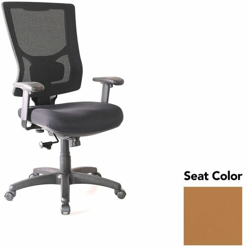 Lorell Hi-Back Chair,Mesh Back,20.88"x20.5"x40.5"-44",Fiesta