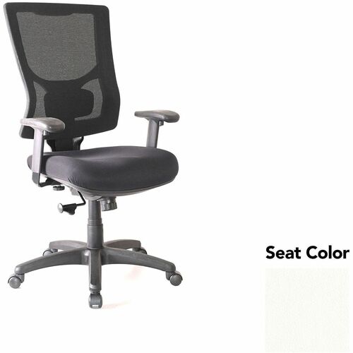 Lorell Hi-Back Chair,Mesh Back,20.88"x20.5"x40.5"-44",Snow