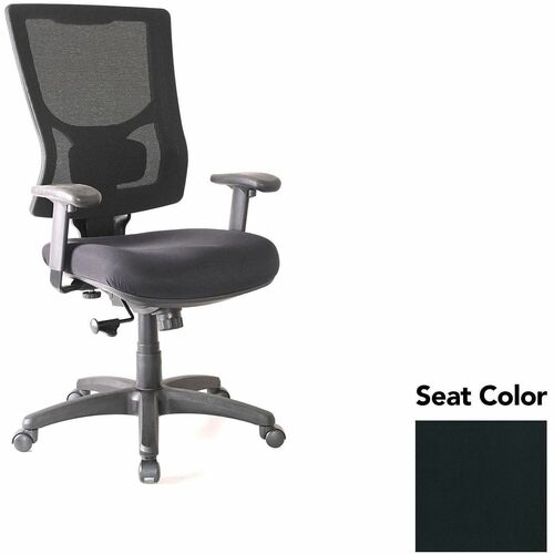 Lorell Hi-Back Chair,Mesh Back,20.88"x20.5"x40.5"-44",Black