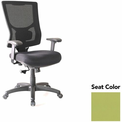 Lorell Hi-Back Chair,Mesh Back,20.88"x20.5"x40.5"-44",Apple GN