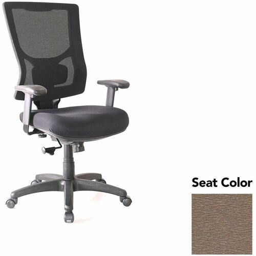 Lorell Hi-Back Chair,Mesh Back,20.88"x20.5"x40.5"-44",Malted
