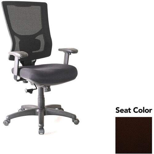 Lorell Hi-Back Chair,MeshBack,20.88"x20.5"x40.5"-44",Nightfall