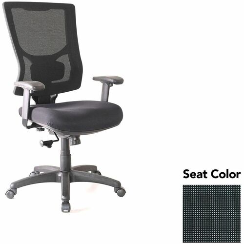 Lorell Hi-Back Chair,Mesh Back,20.88"x20.5"x40.5"-44",Tuxedo