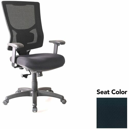 Lorell Hi-Back Chair,Mesh Back,20.88"x20.5"x40.5"-44",Ebony
