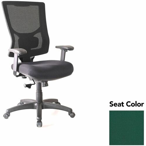 Lorell Hi-Back Chair,Mesh Back,20.88"x20.5"x40.5"-44",Chive