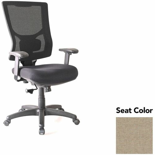 Lorell Hi-Back Chair,MeshBack,20.88"x20.5"x40.5"-44",Travertine