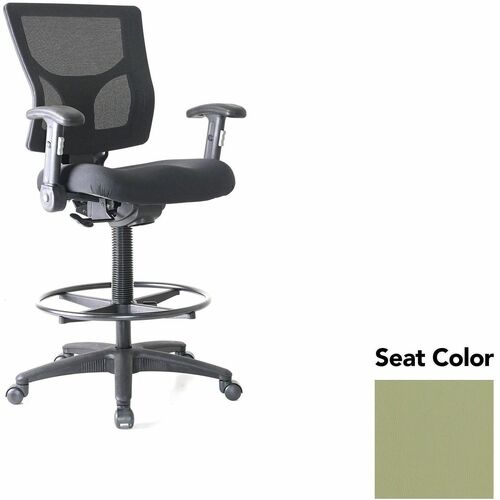 Lorell Stool,Mesh,Arms,19.5"x19.31"x43.75"-53.5",Sage
