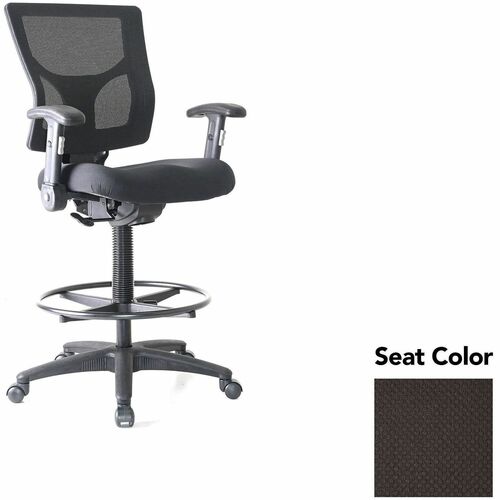 Lorell Stool,Mesh,Arms,19.5"x19.31"x43.75"-53.5",Black