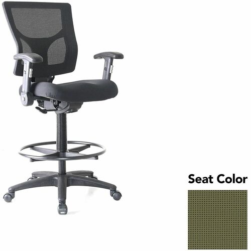 Lorell Stool,Mesh,Arms,19.5"x19.31"x43.75"-53.5",Leaf