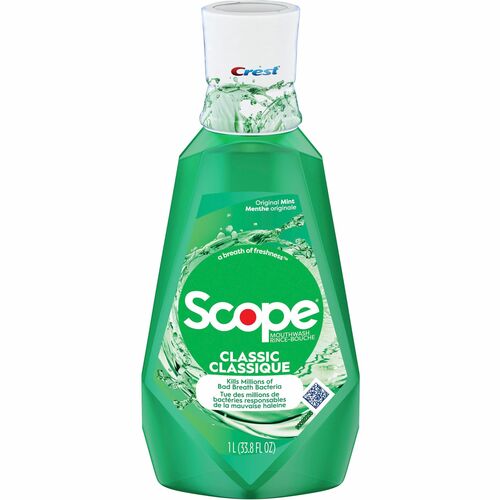 Procter & Gamble Commercial Mouthwash, Classic, Mint, 1 Liter, 6/CT, Green