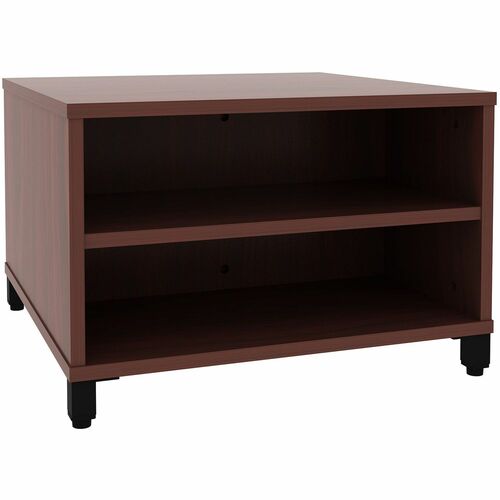 Lorell Table,w/Storage,Modular,24"x24"x15.75"-20",Mahogany