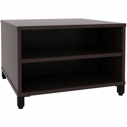 Lorell Table,w/Storage,Modular,24"x24"x15.75"-20",Espresso