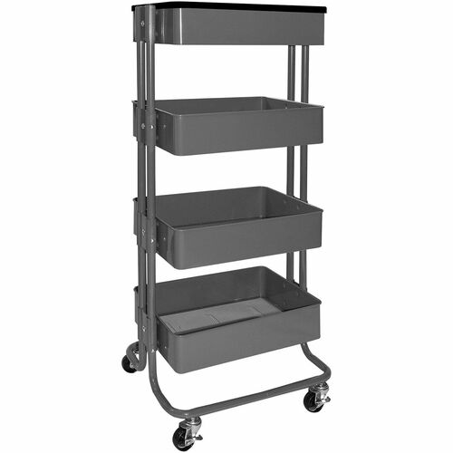 Cart, Standing Workstation, Gray view 2
