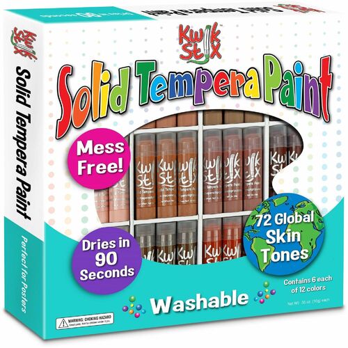 The Pencil Grip Paint Sticks,Solid Tempera,12 Colors,72/Set,Skin Tones