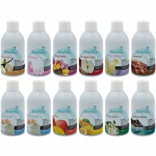 Zep Commercial Air Freshener Assortment,f/TimeMist Disp,12 Scents,12/CT