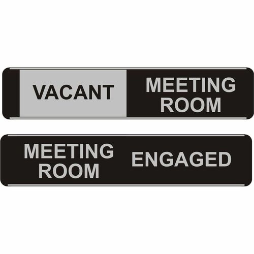 SECO Sign,Door,w/Slider,Vacant/Engaged Mtg Room,10"x2",MI