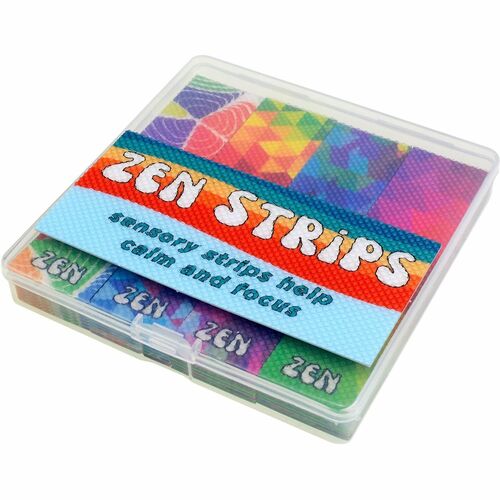 The Pencil Grip Sensory Strips,Textured,Bumpy Brights,1"x4",40/Set,Multi