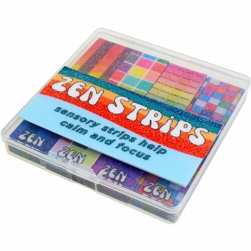 The Pencil Grip Sensory Strips,Textured,Sandy Brights,1"x4",40/Set,Multi