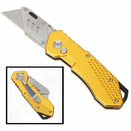 SKILCRAFT Utility Knife,Folding,Metal Handle,6-3/4" Blades,YW