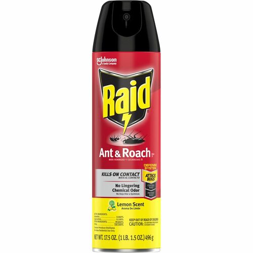 S.C. JOHNSON & SON, INC Ant/Roach Spray, Lemon Scent,17.5oz, Red