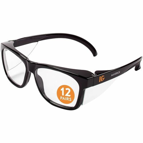 Ansell Healthcare Products Glasses,Safety,UV Protection,Anti-Fog,12/BX,Black/Clear