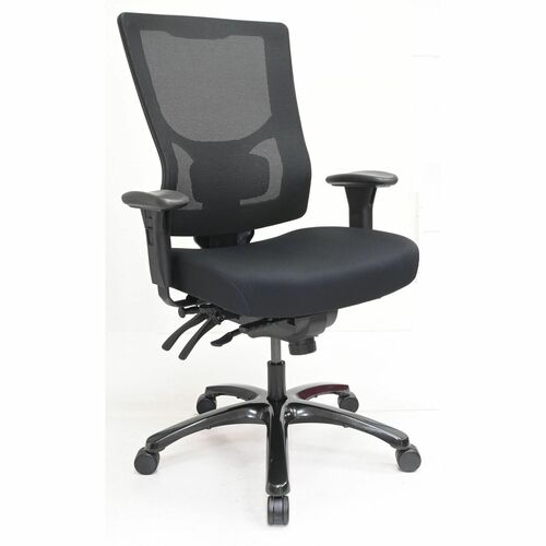 Lorell High-Back Chair,400 lb Cap,22.75"x20"x40-44.5",Black
