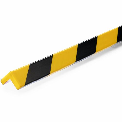 Durable Office Products Protection Profile,Corner,1.02"Wx1.02"Hx39.37"D,5/PK,YW/BK