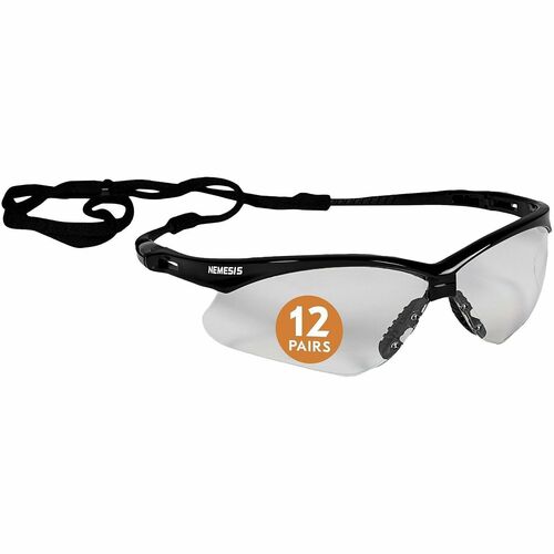 Ansell Healthcare Products Glasses,Safety,UV Protection,No-Slip,12/BX,12/CT,BK Frame/CL