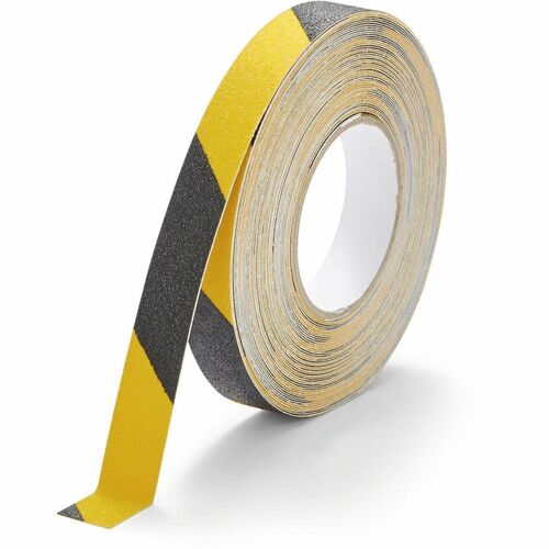 Durable Office Products Tape,Floor Marking,Anti-Slip,In/Outdoor,0.98"Wx590"D,YW/BK