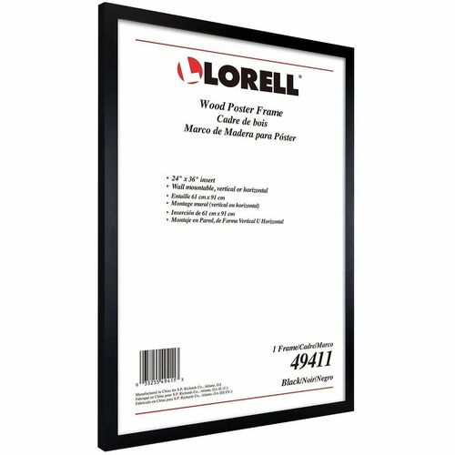 Lorell Frame,Wood,Horizontal/Vertical,Rectangle,24"x36", Black