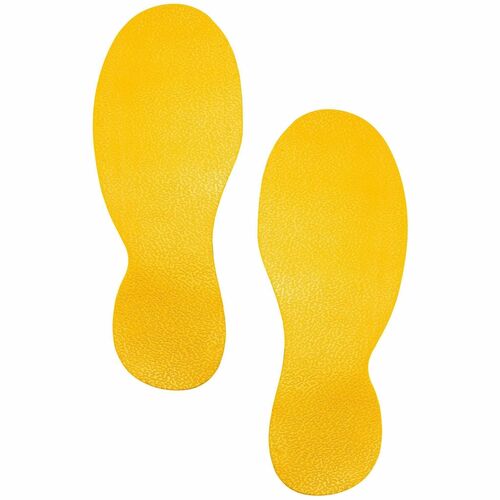 Durable Office Products Floor Marking, Foot Shape, Indoor, Self-Adhesive,10/PK, YW