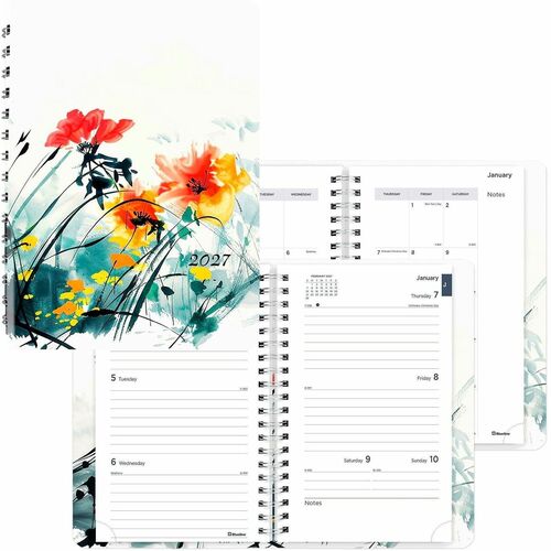 Rediform Planner,Wkly/Mthly,12 Mths,Jan-Dec,8"x5"Pg,Dramatic Floral