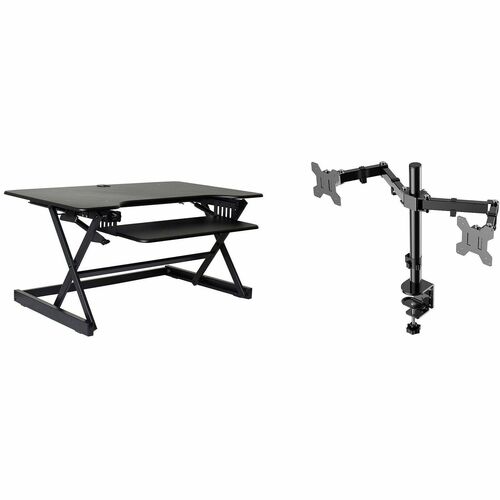 Rocelco Desk Converter,Monitor Mount,Height Adjust.,40"Wx23.6"D,BK