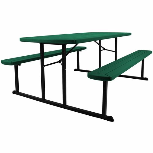 Table, Picnic, Fold, Green view 2