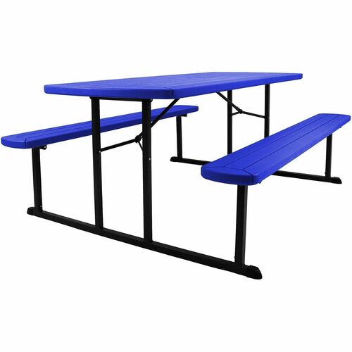 Table, Picnic, Fold, Blue view 2