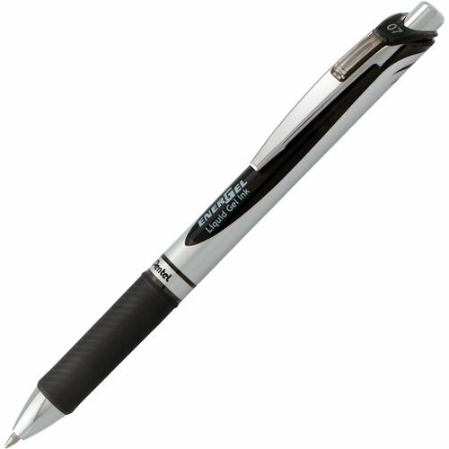 Pen, Gel, Retractable, Metal Tip, 0.7 Millimeter, Black view 2