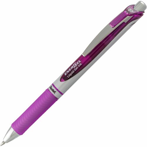 Pen, Gel, Retractable, Metal Tip, 0.7 Millimeter, Violet view 2
