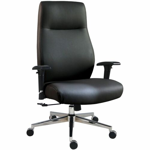 Chair, Highback, PU, Adjustable Arm, Black view 2