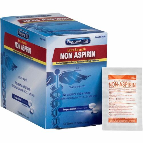 Tablets, Non Aspirin, Extra Strength 50/BX view 2