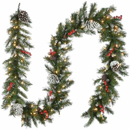 Garland, Frostberry, White Color, 9 Foot view 2
