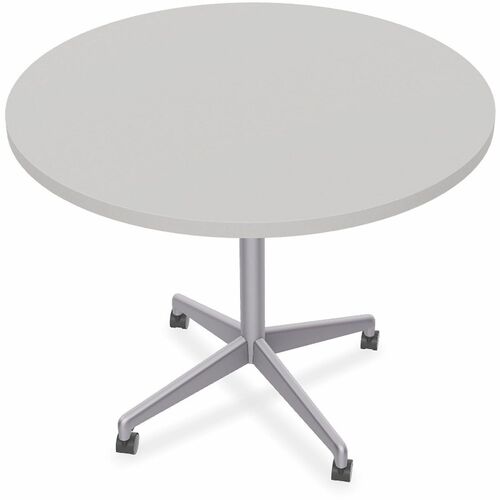 Table, Zia, Flip, 42 Rd, Cst, Ms, Gray 6/BD view 2