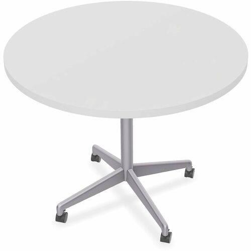 Table, Zia, Flip, 42 Rd, Cst, Ms, White 6/BD view 2