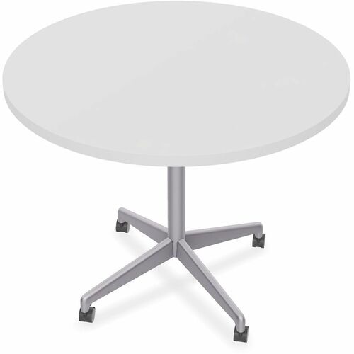 Table, Zia, Flip, 36 Rd, Cst, Ms, White 6/BD view 2