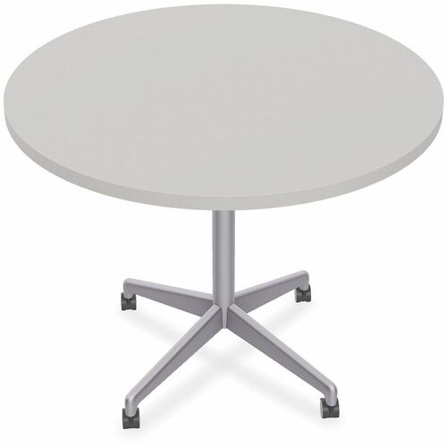 Table, Zia, Flip, 36 Rd, Cst, Ms, Gray 6/BD view 2
