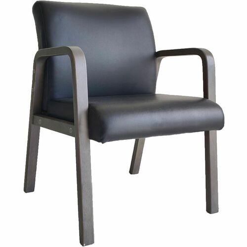 Chair, Guest, Wood, Black/Wood Color view 2