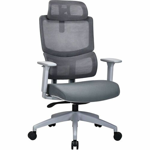 Chair, HB, Mesh/Fabric, Gray view 2