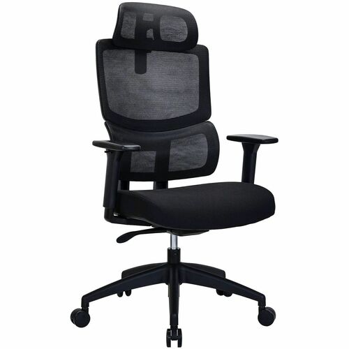 Chair, HB, Mesh/Fabric, Black view 2