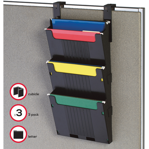 Deflecto Raf60 Deflecto Partition Pocket System - 3 Pocket(s) - 25